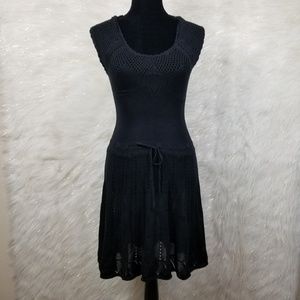 VICTORIA SECRET BLACK CROCHET SWIM COVER DRESS XS